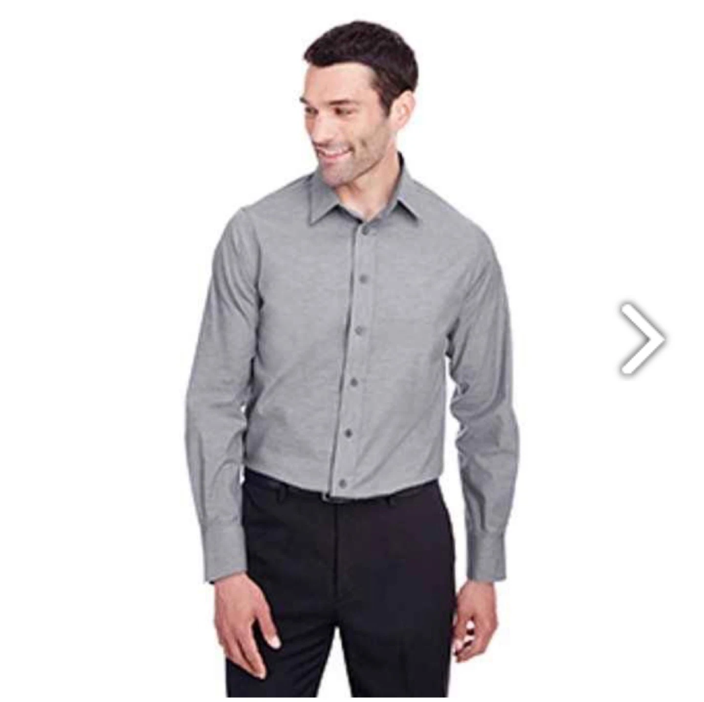 Devon & Jones Men's Graphite Slim Fit Dress Shirt