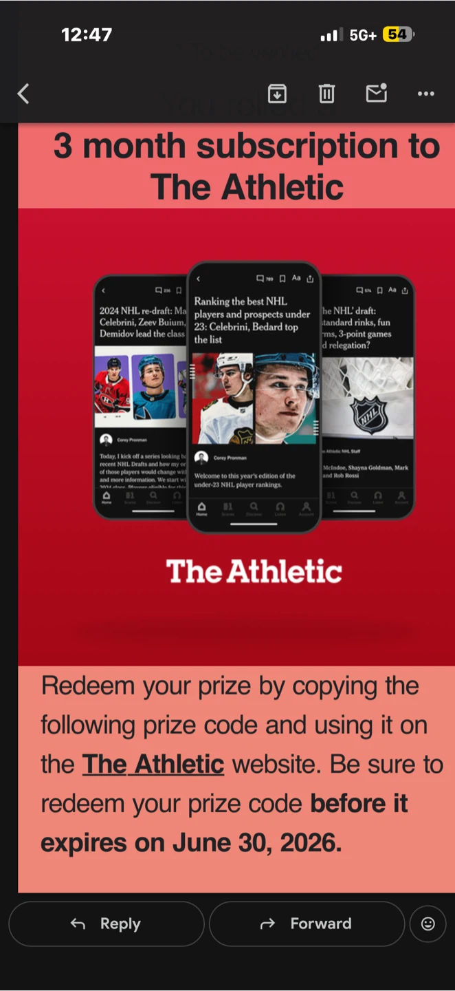 The Athletic 3-Month Subscription
