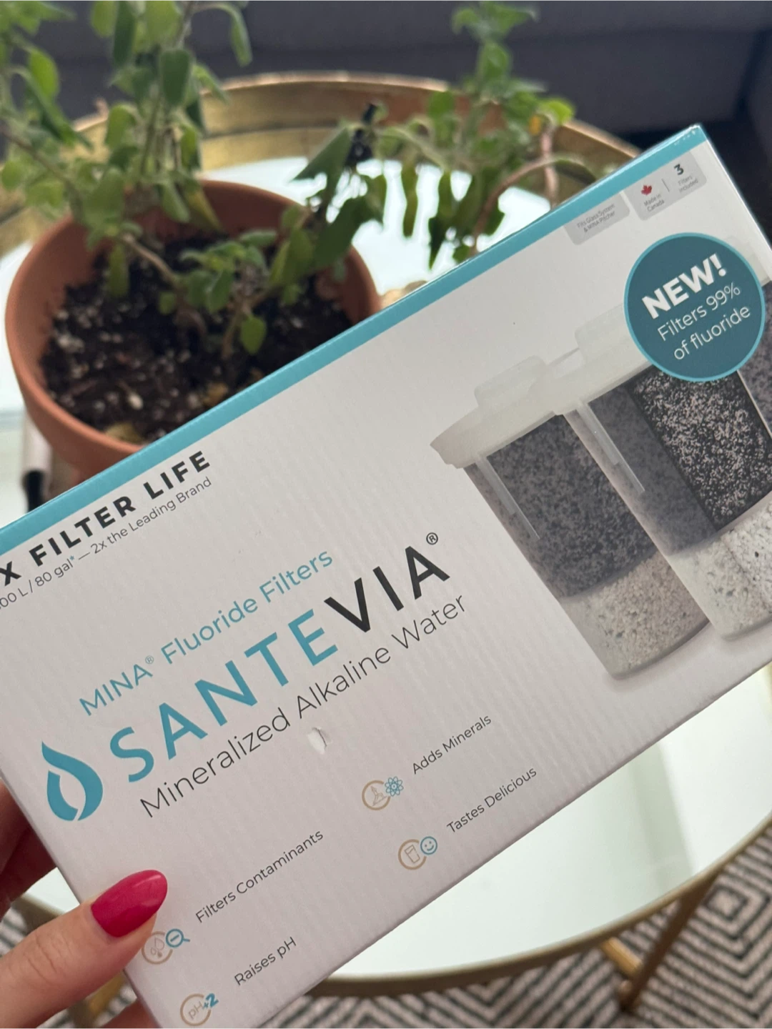 Santevia Water Filter Dispenser with Bamboo Lid - photo 2