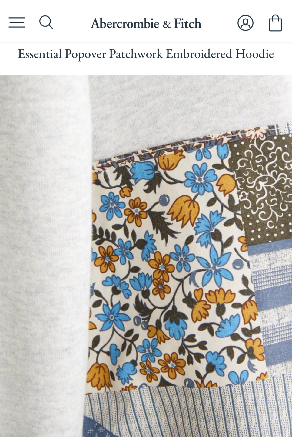 Abercrombie & Fitch Popover Patchwork Hoodie - photo 2