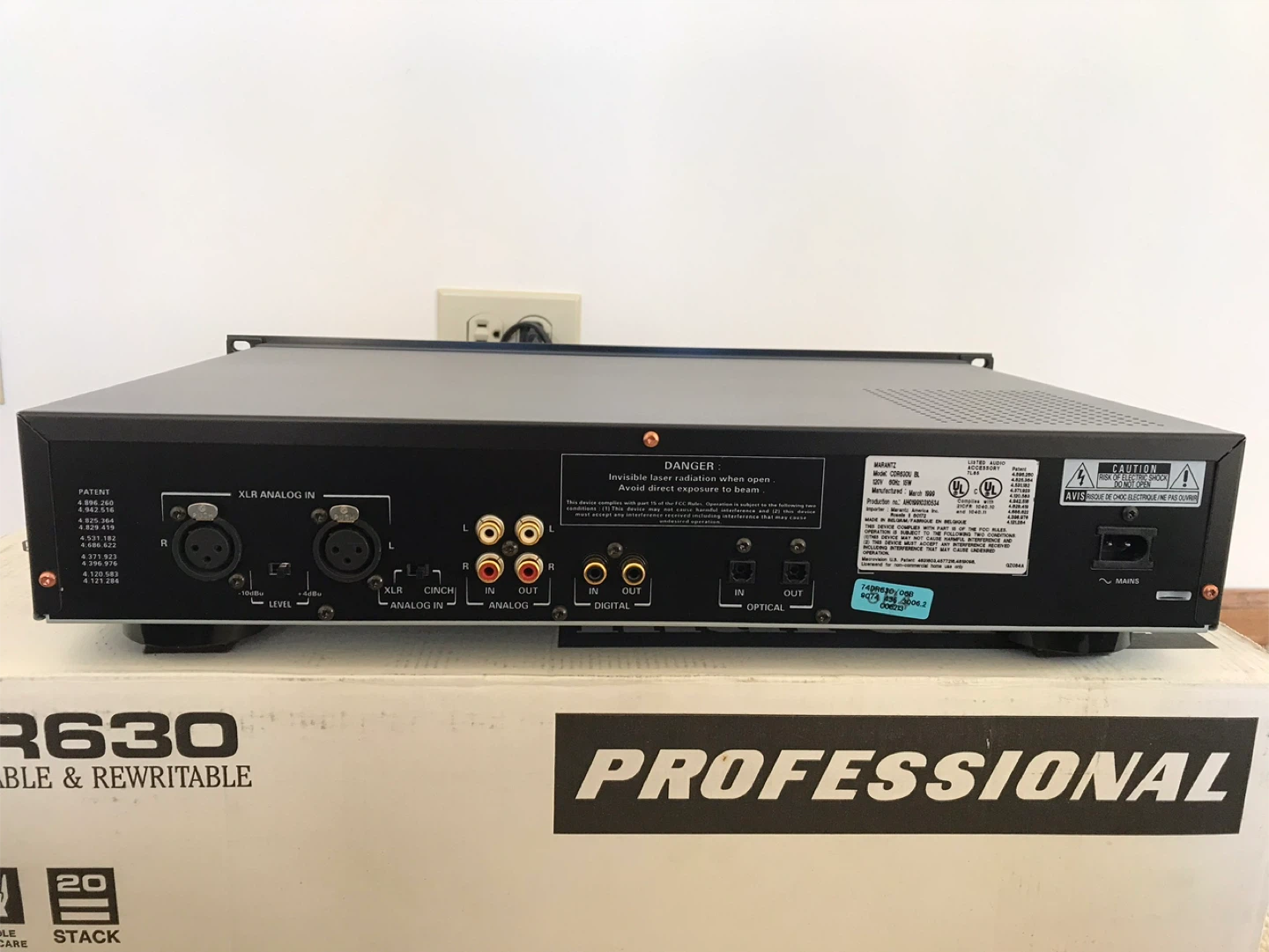 Marantz CDR630 Professional CD Recordable/Rewritable Player - photo 2