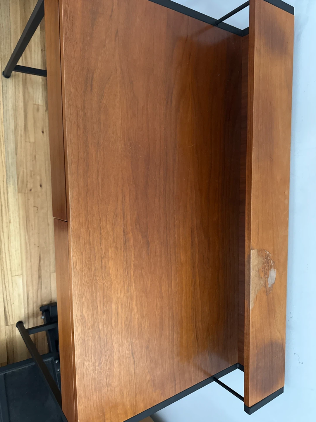 Mid-Century Modern Style Desk with Drawers - photo 2