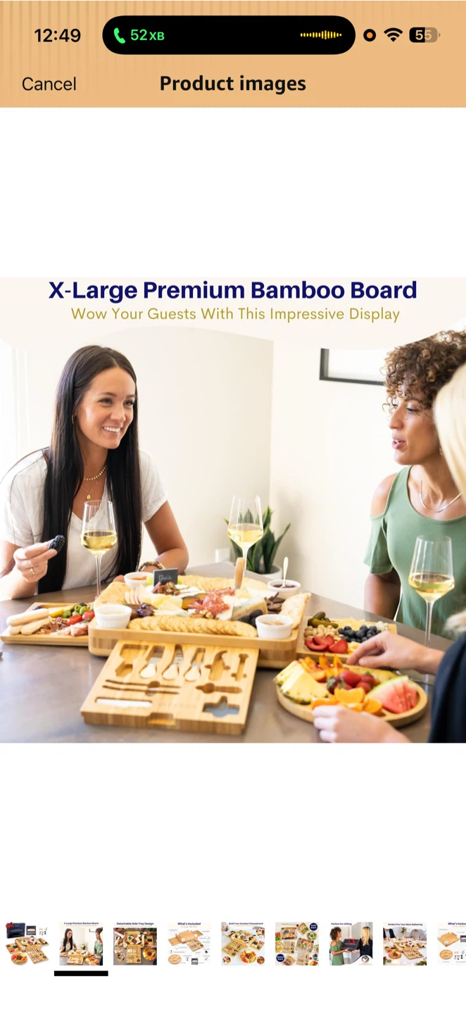 VAREZZA Premium Bamboo Charcuterie Board Set – X-Large – NEW - photo 2