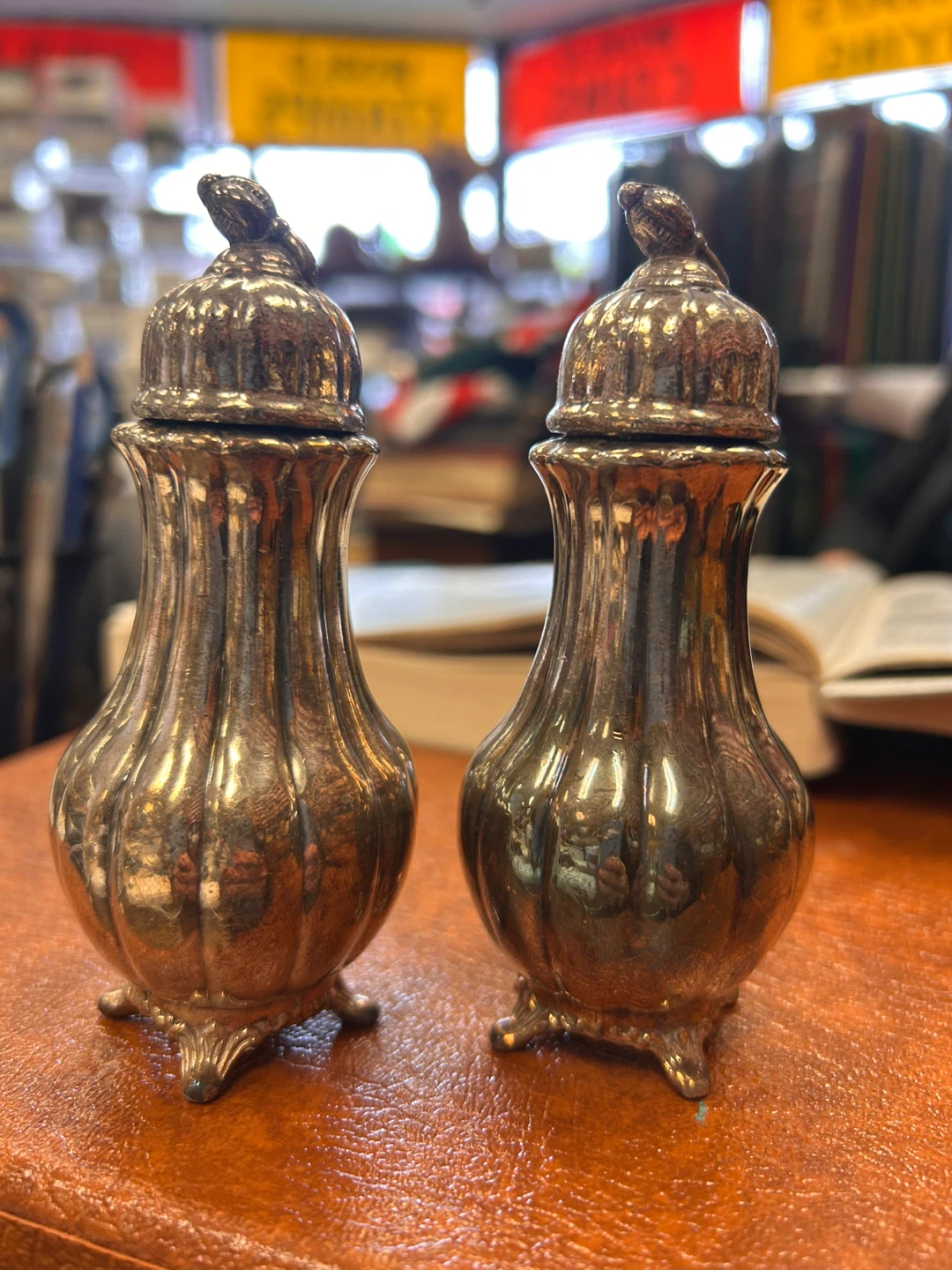 Vintage Silver-Plated Salt & Pepper Shakers