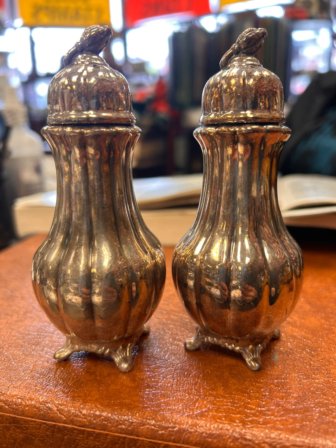 Vintage Silver-Plated Salt & Pepper Shakers - photo 2
