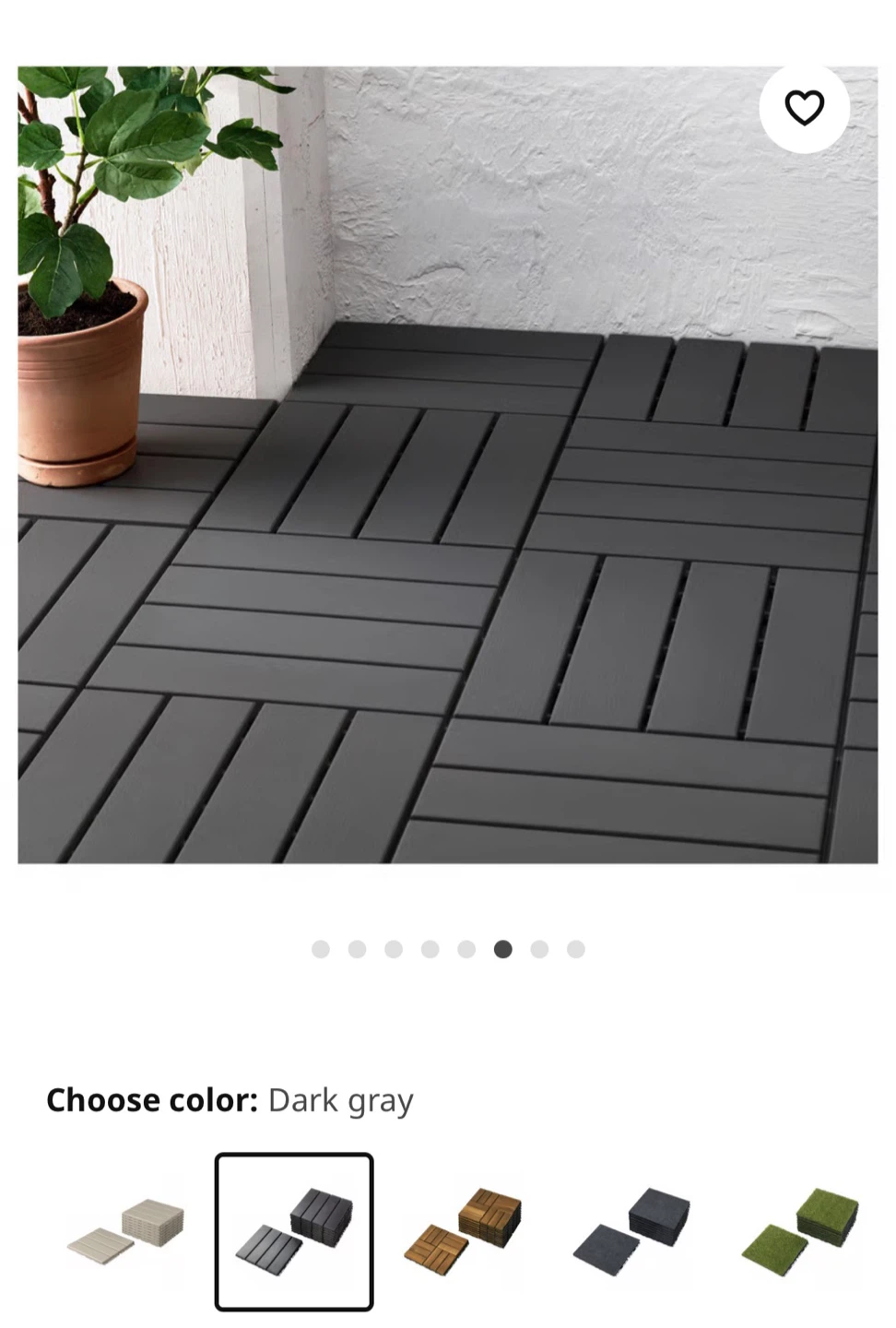IKEA outdoor flooring tiles (Dark Grey)