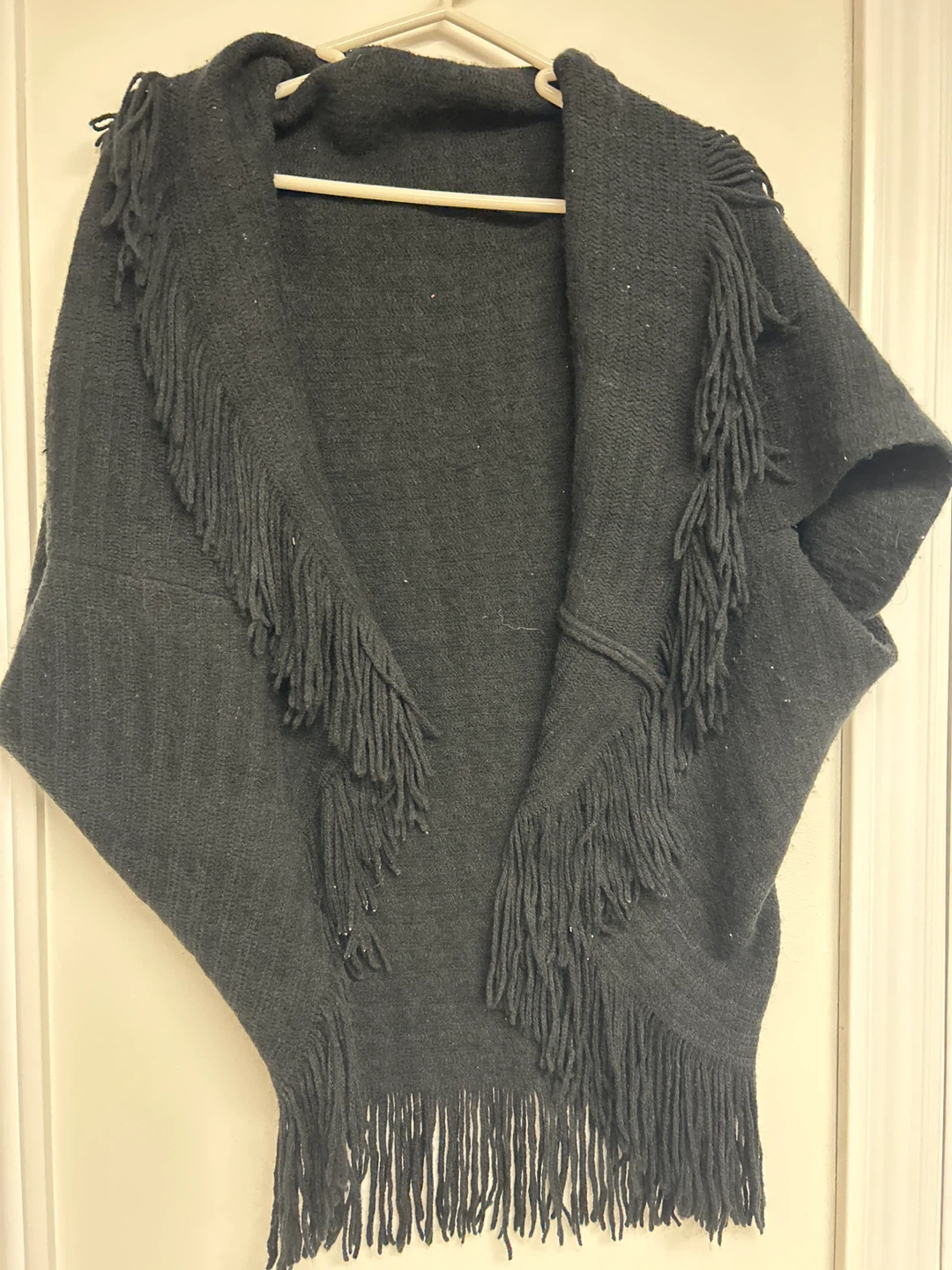 BTW Women Black Fringe Cardigan