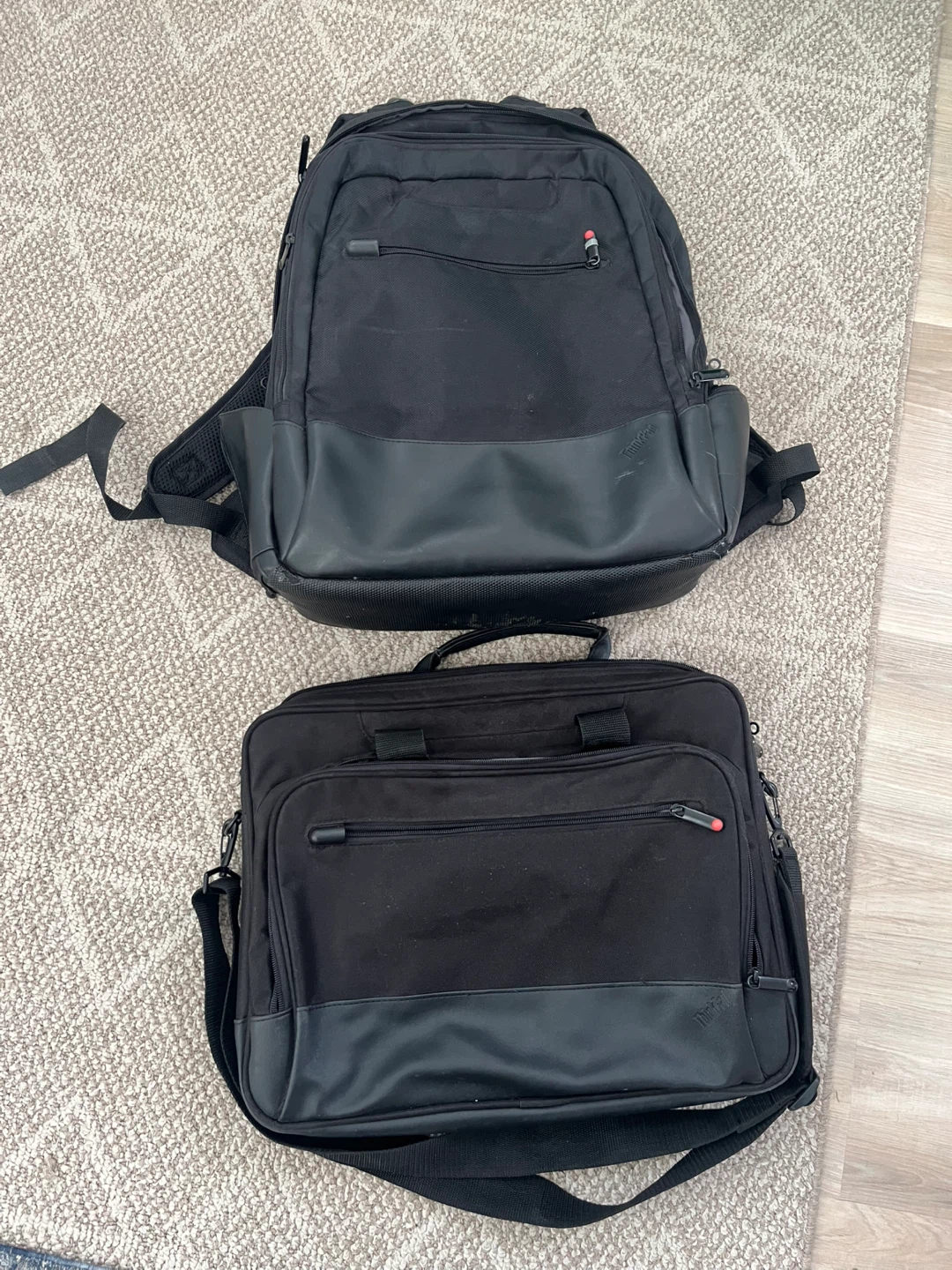 Laptop backpack and crossbody bag