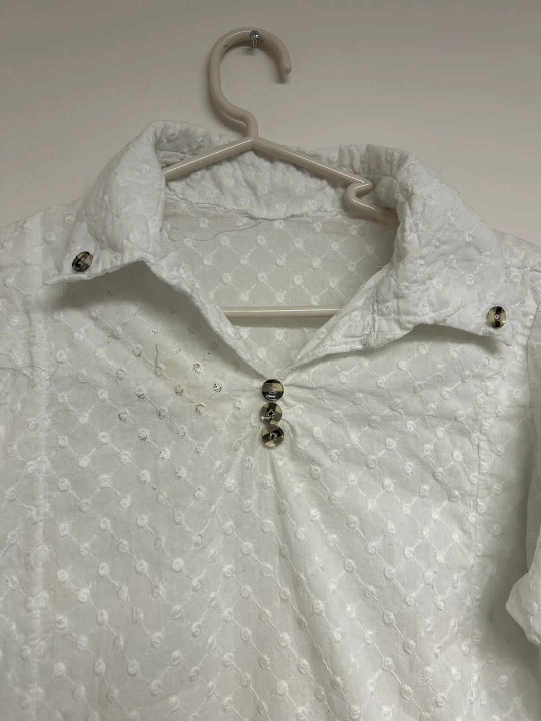 White embroidered long-sleeve top - photo 2
