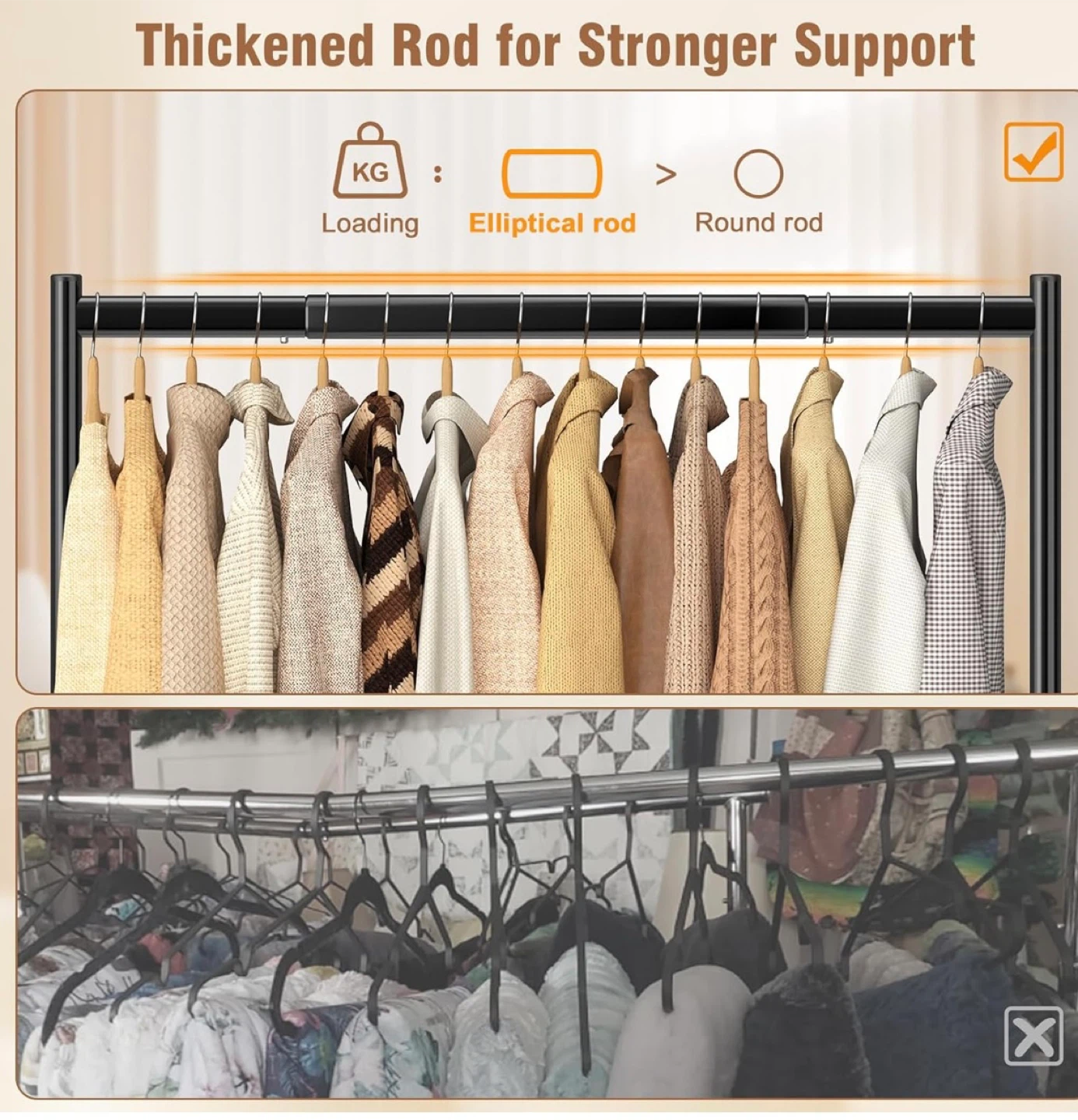 Heavy Duty Clothes Rack with 420 LBS Load Capacity - photo 4