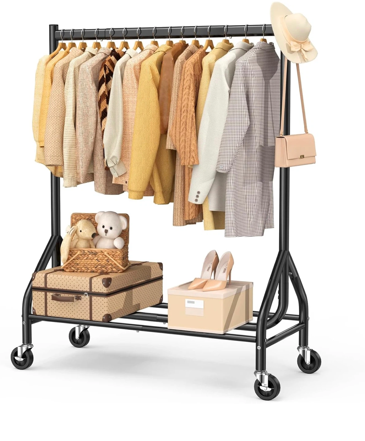 Heavy Duty Clothes Rack with 420 LBS Load Capacity