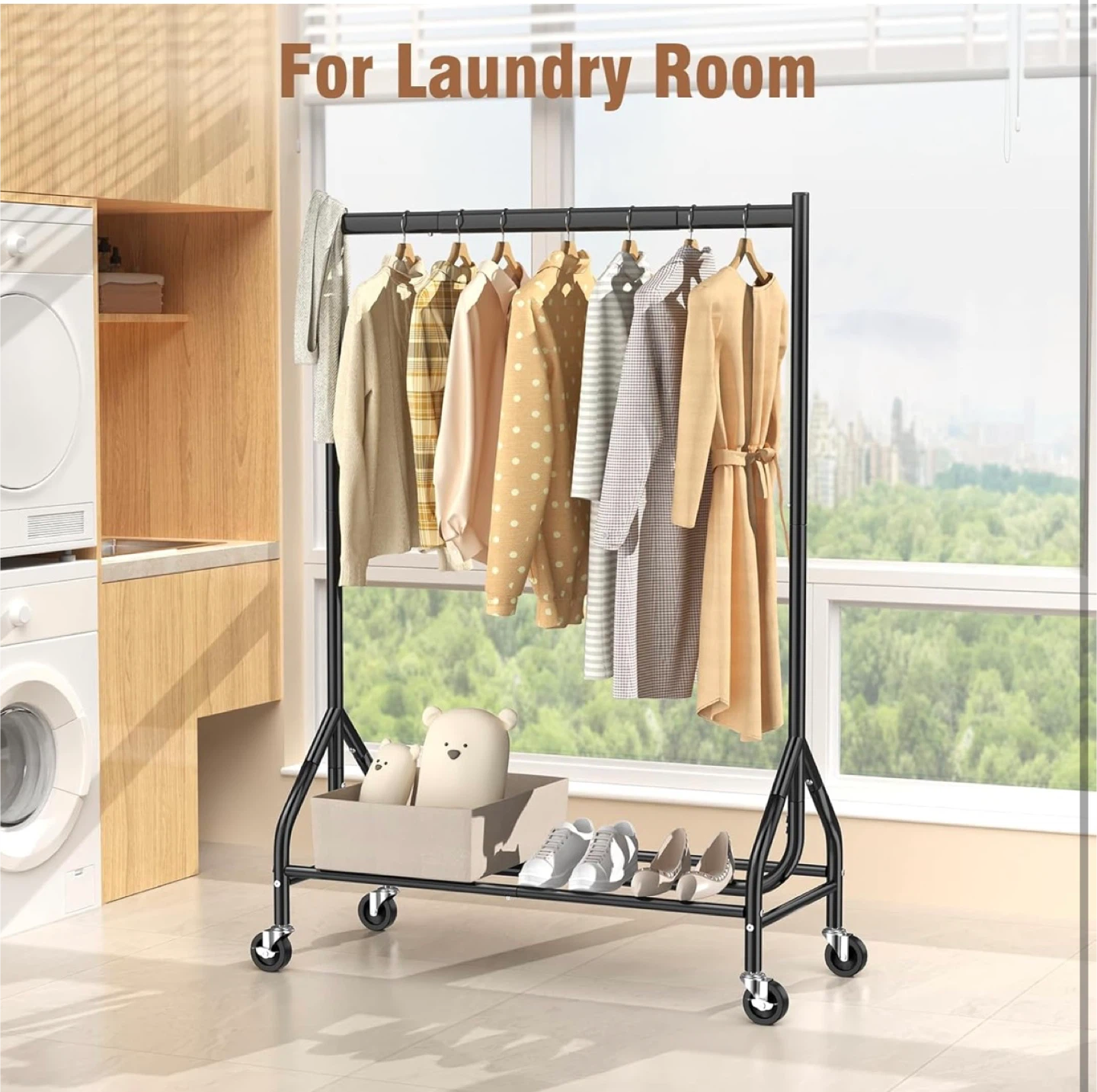 Heavy Duty Clothes Rack with 420 LBS Load Capacity - photo 2