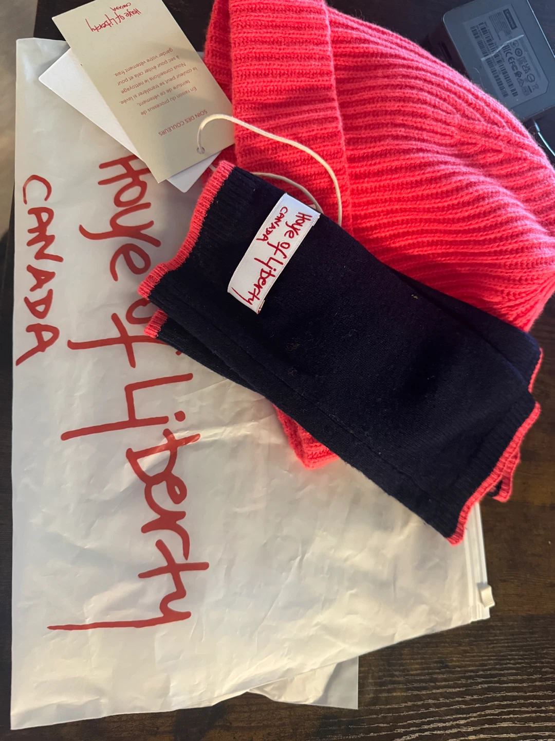 House of Liberty 100% Cashmere Beanie and Arm Warmers Set
