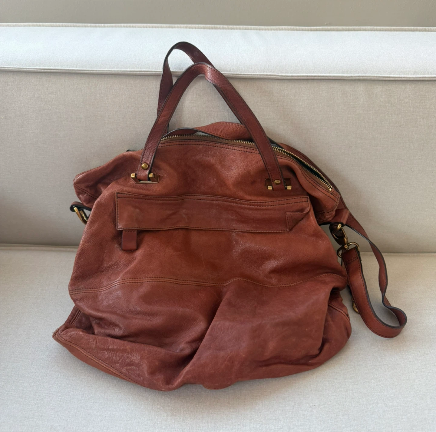 RABEANCO Leather Handbag