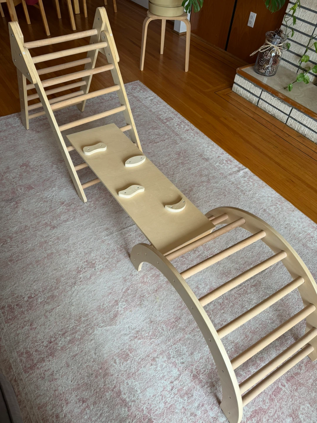 Wooden Pikler Triangle Climber with Ramp - photo 2