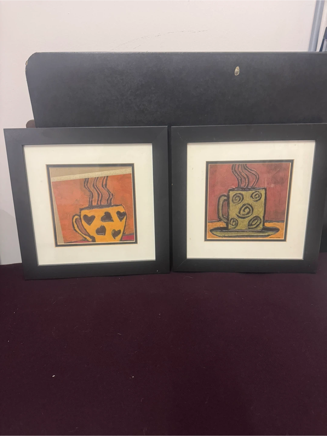 Set of 2 Framed Coffee Cup Art Prints