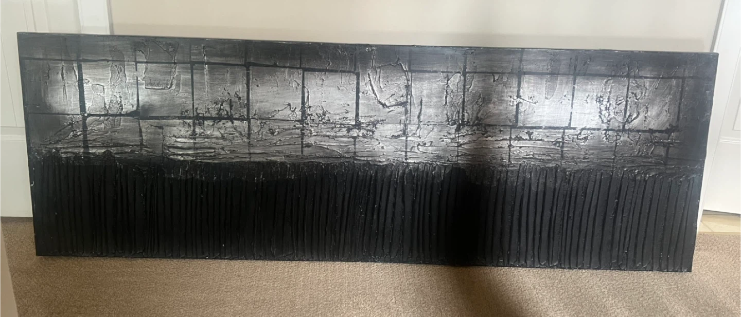 Textured Black and Silver Wall Art - photo 2
