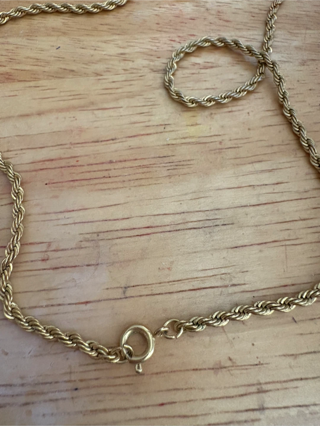 Gold Rope Chain Necklace