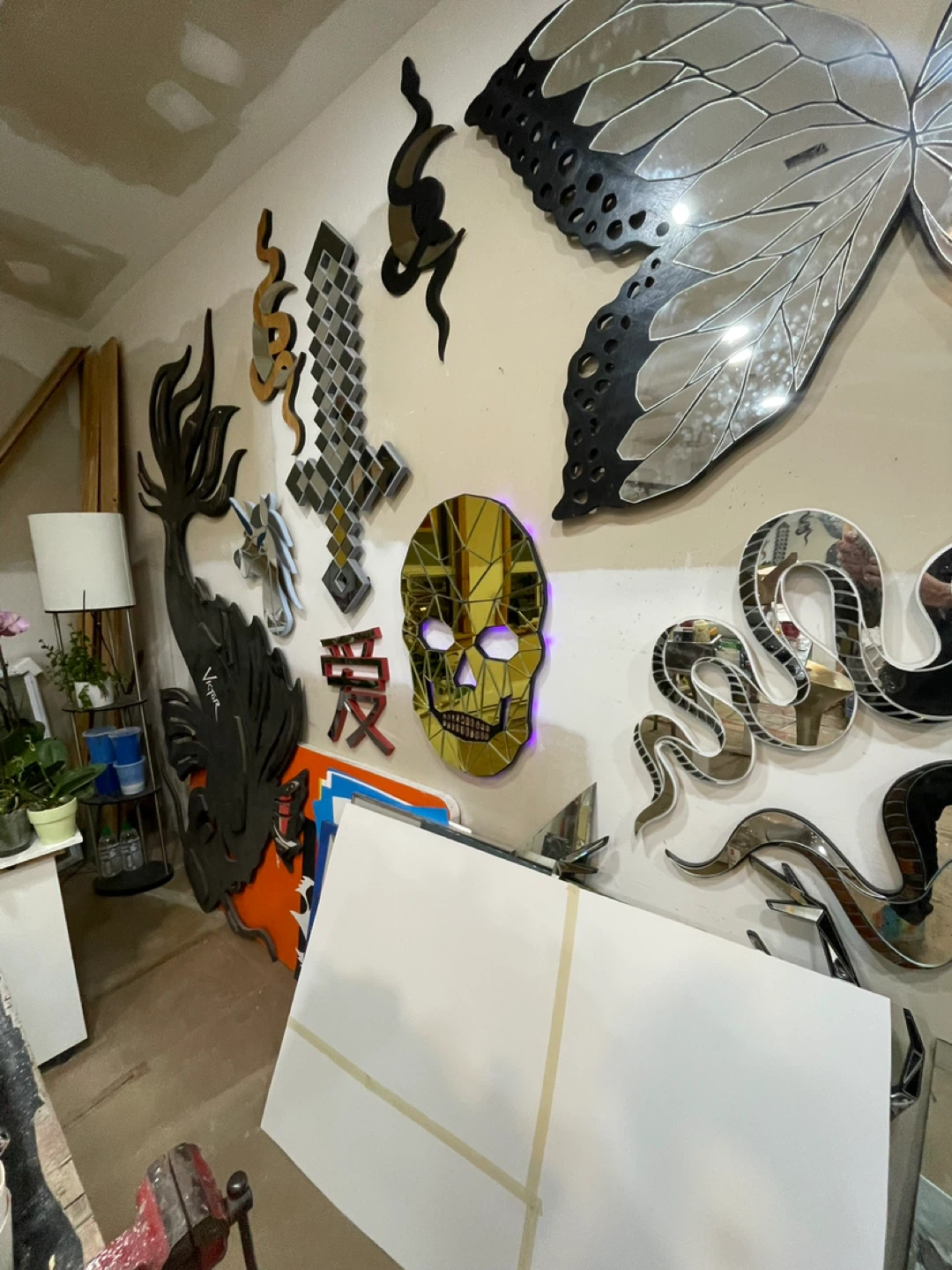 Gold Skull Mirror Wall Art - photo 3