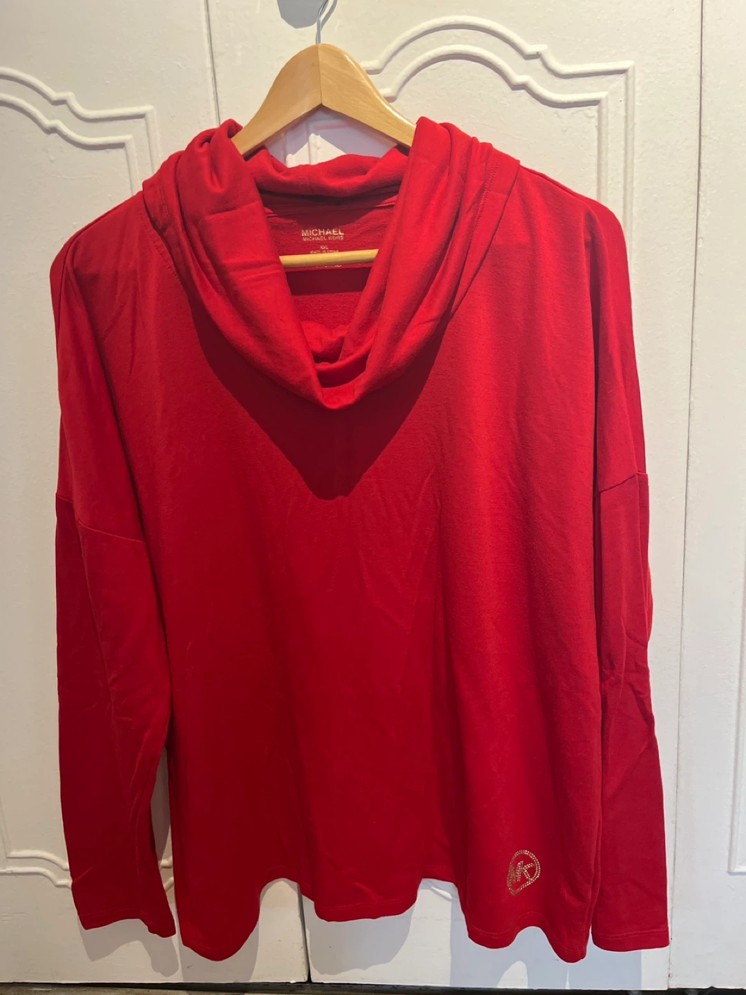 Michael Kors Red Cowl Neck Sweatshirt XXL