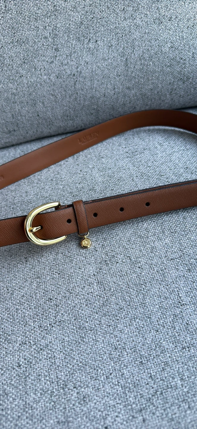 Lauren Ralph Lauren Brown Leather Belt - Size M - photo 3