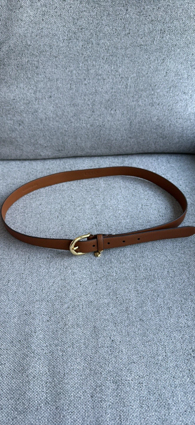 Lauren Ralph Lauren Brown Leather Belt - Size M - photo 5