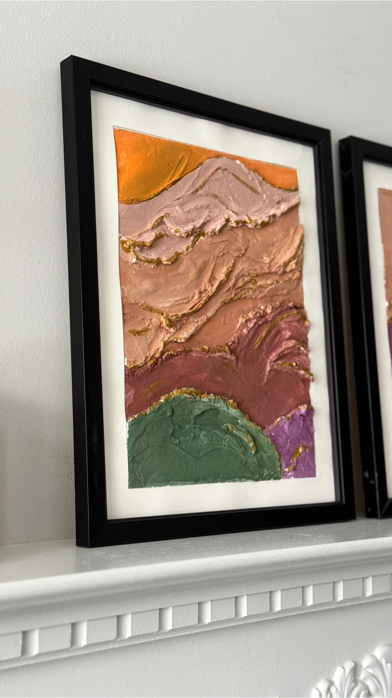 Textured Wall Art Set - Framed Landscape Style - photo 3