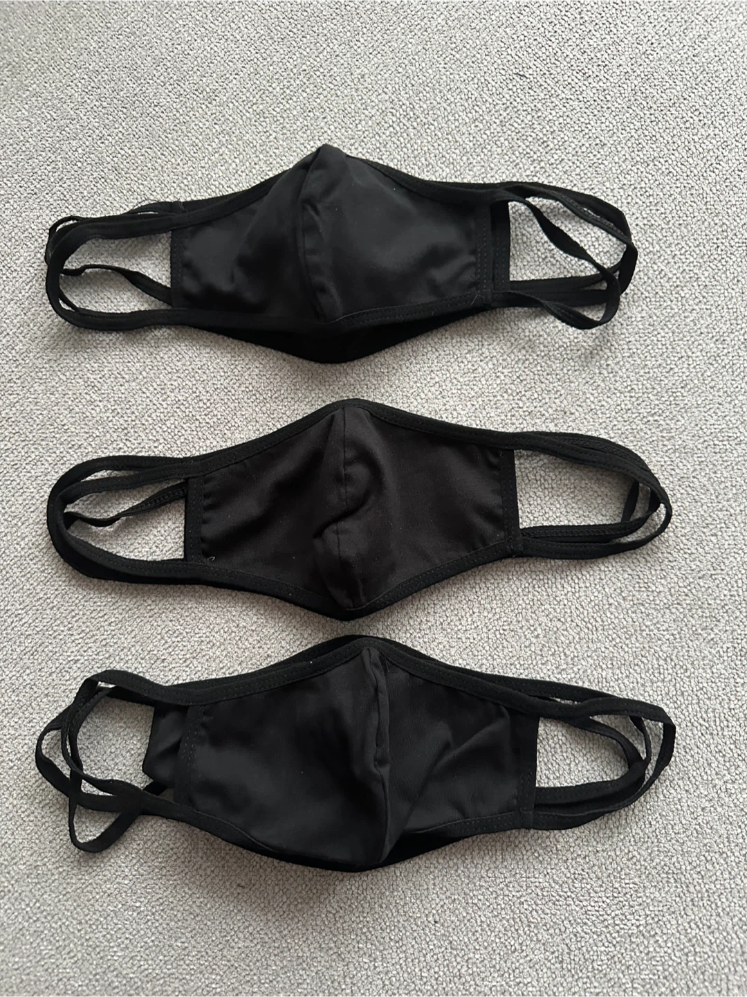 9 Black Cotton Face Masks - New - $10
