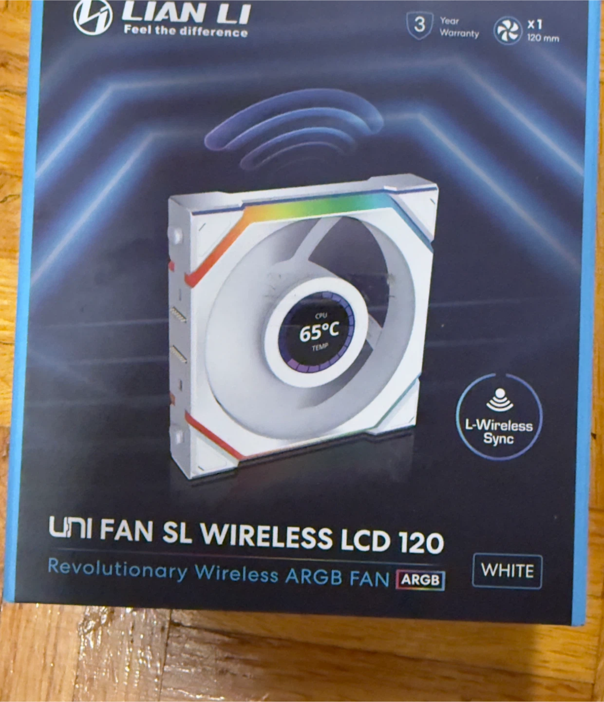 Lian Li UNI FAN SL WIRELESS LCD 120 ARGB Fan - White