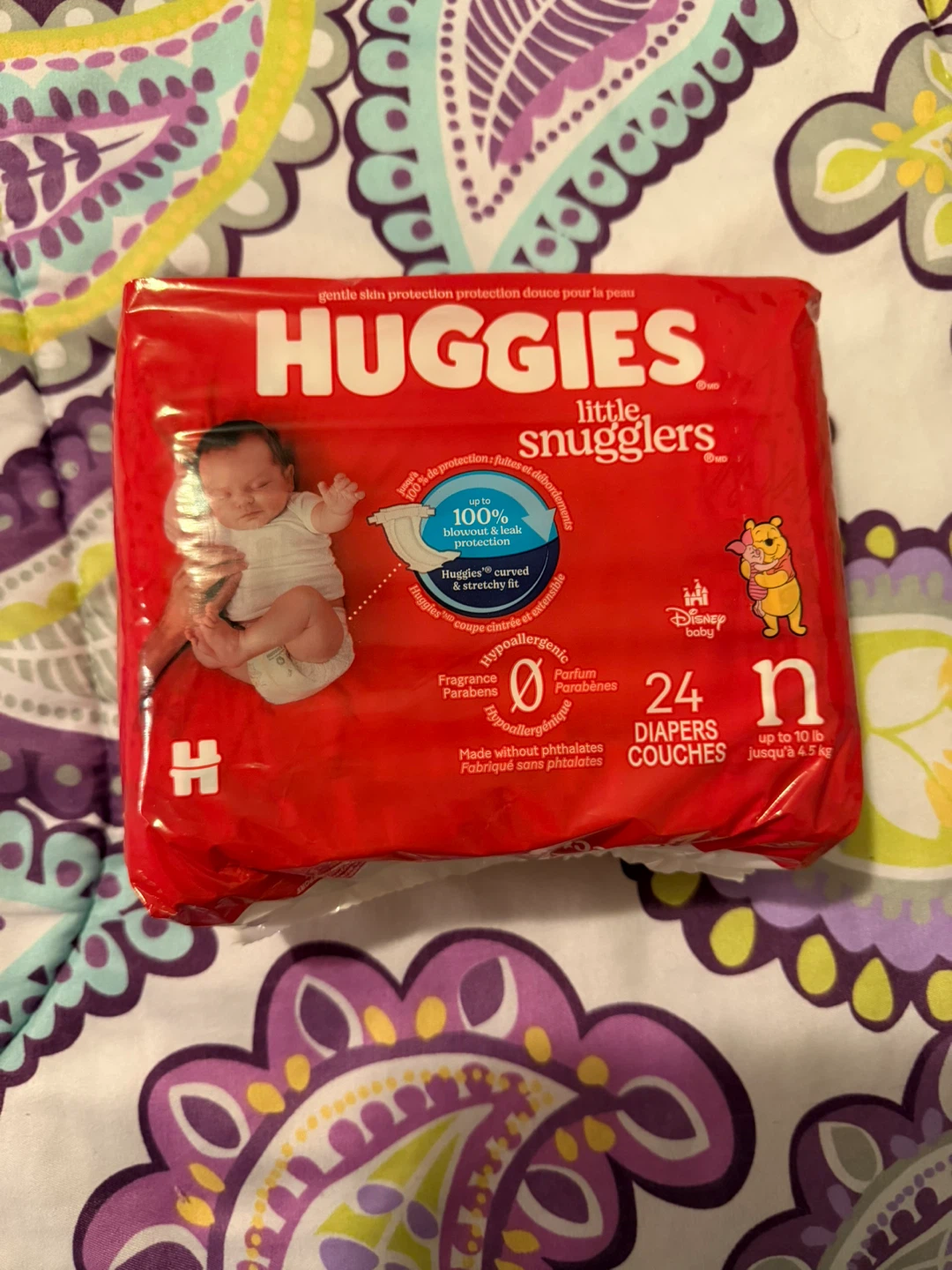 Huggies Little Snugglers Diapers - Size N, 24 Count