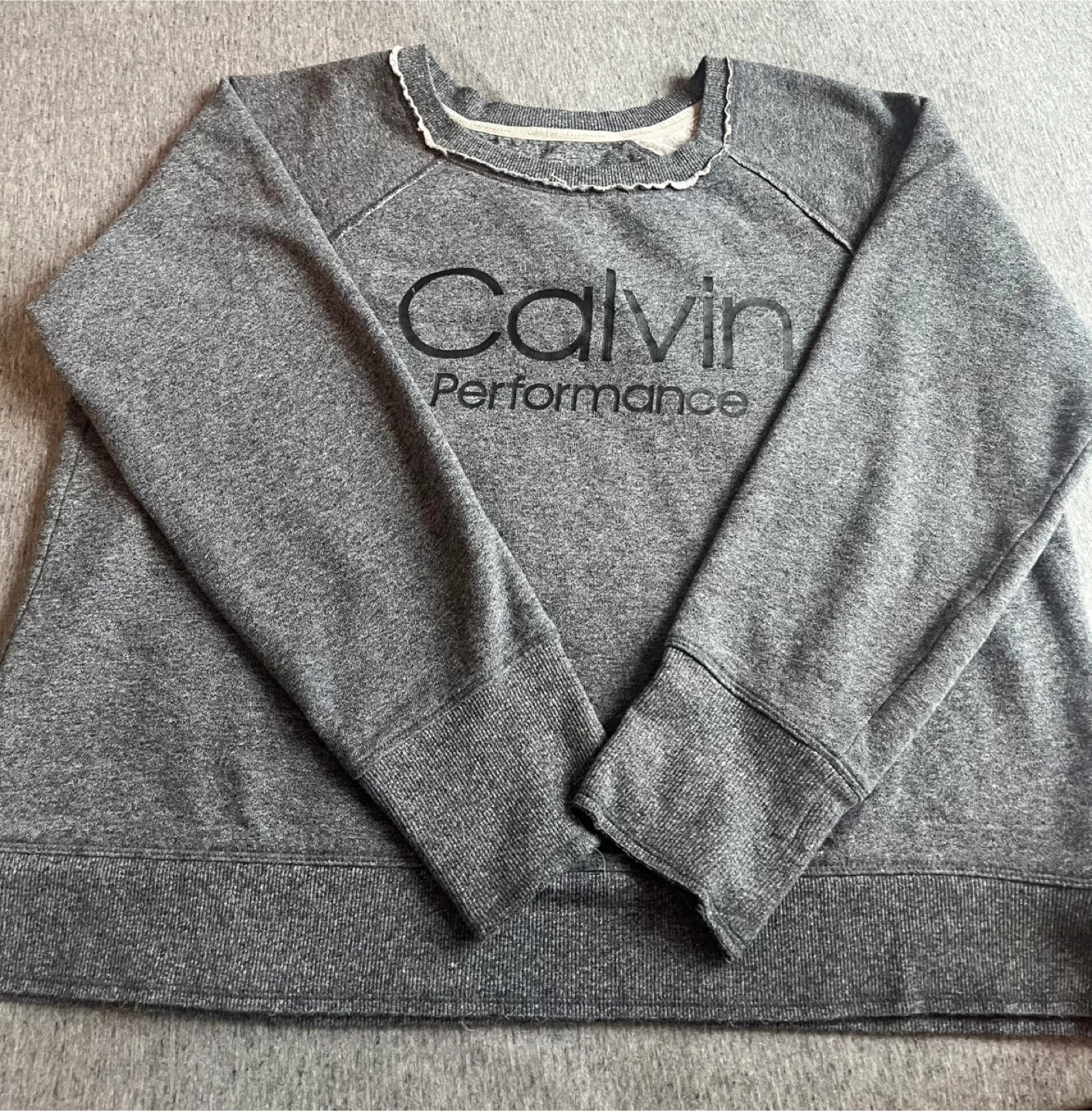 Calvin Klein Performance Grey Crewneck Sweatshirt - Size L