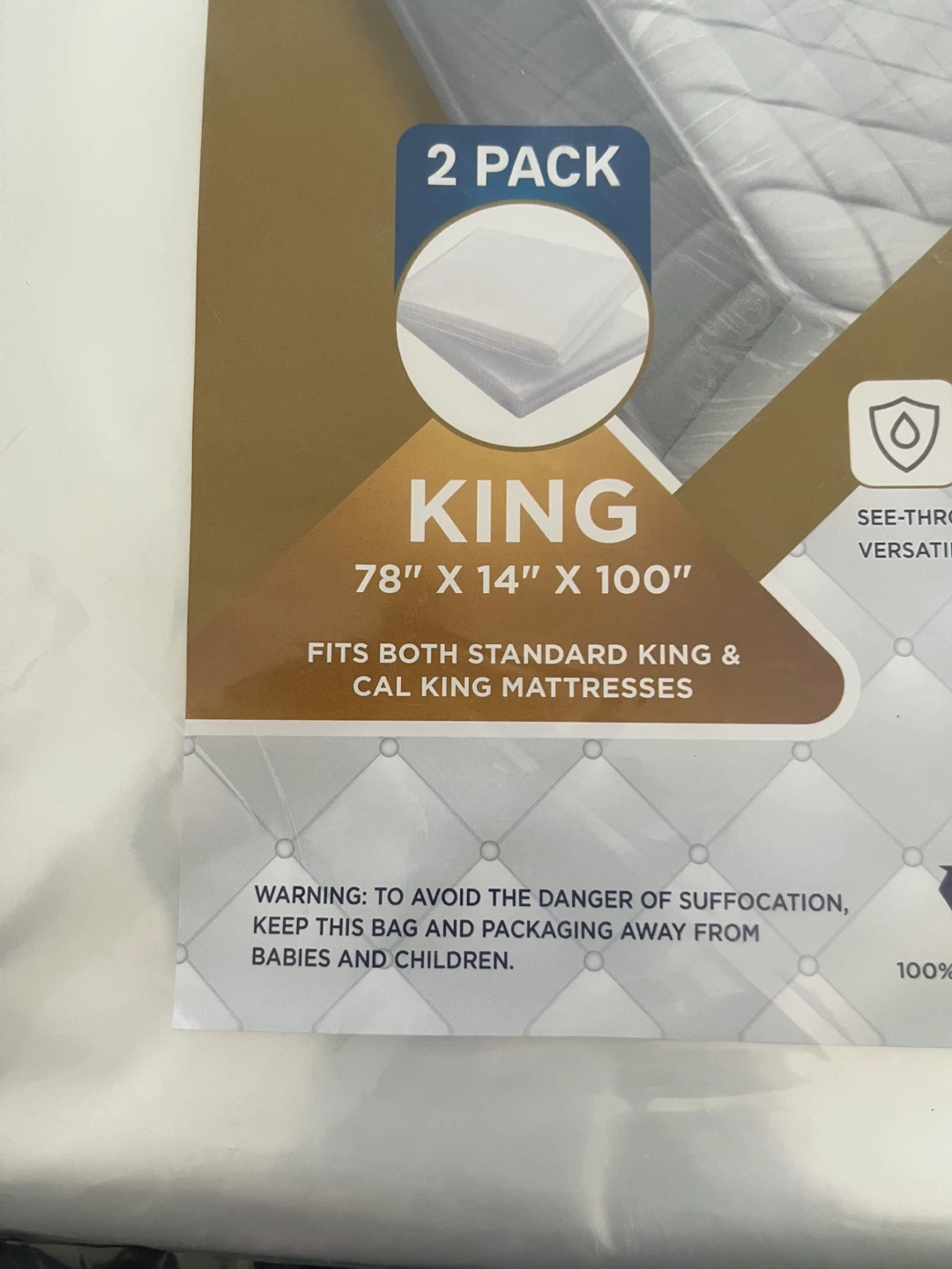 King Size Mattress Bag (2 Pack) for storage or moving - photo 3
