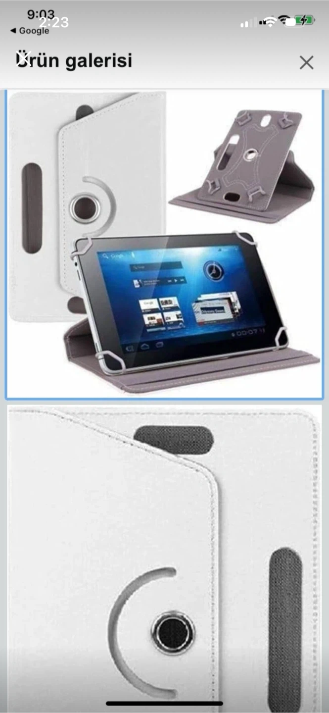 Brand New adjustable 8-12 inch Tablet Case - White - photo 2