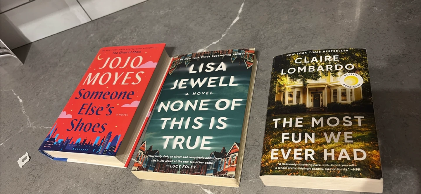 3 fiction Novels … clean, in excellent condition