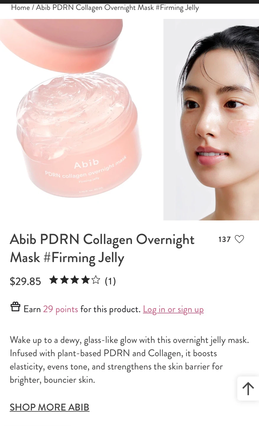 100% Authentic Abib PDRN Collagen Overnight Mask Firming Jelly - photo 4