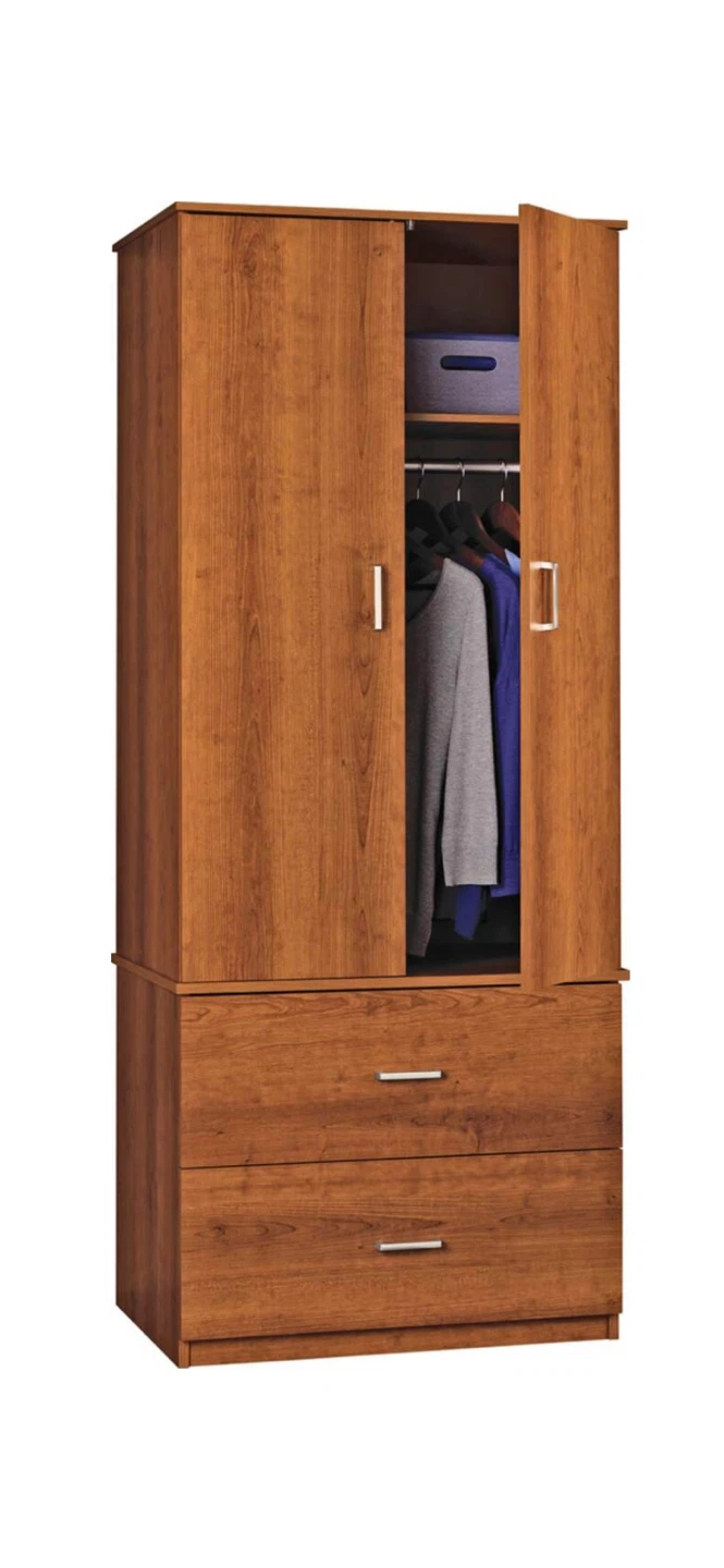 Cherry finish Wardrobe with 2 Drawers