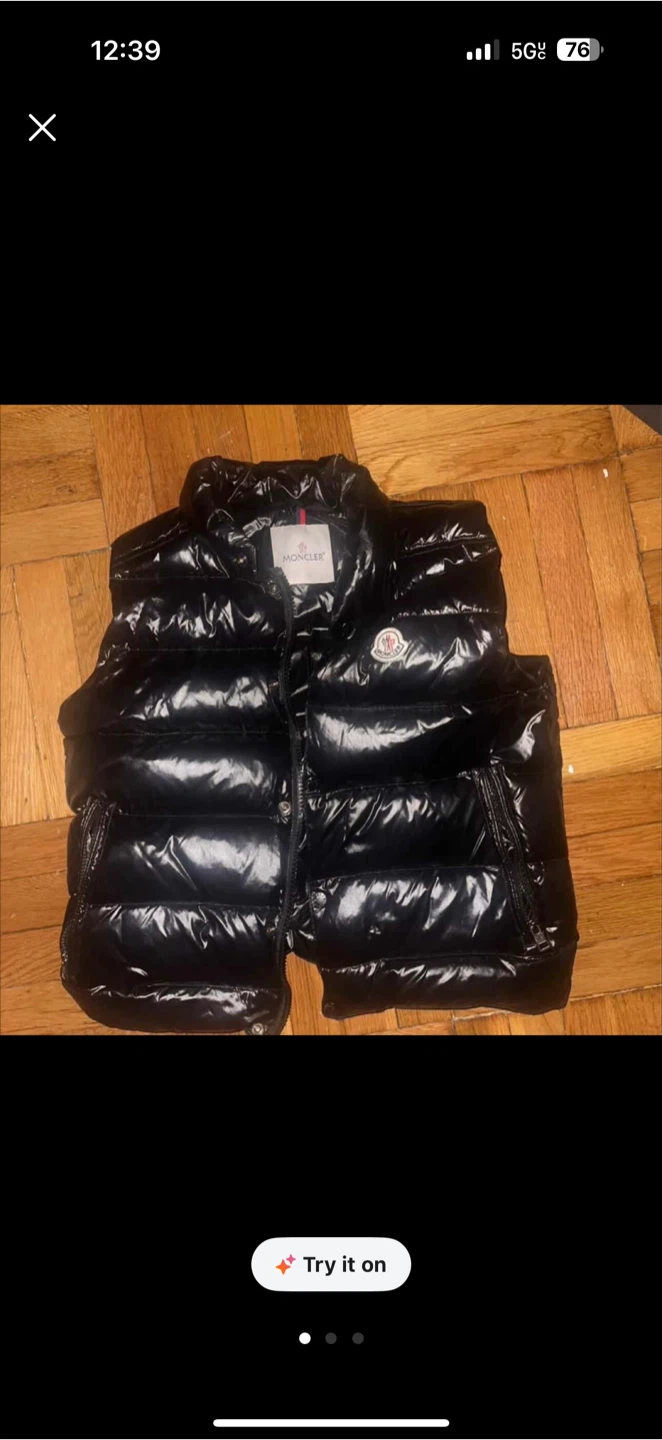 Moncler Black Puffer Vest