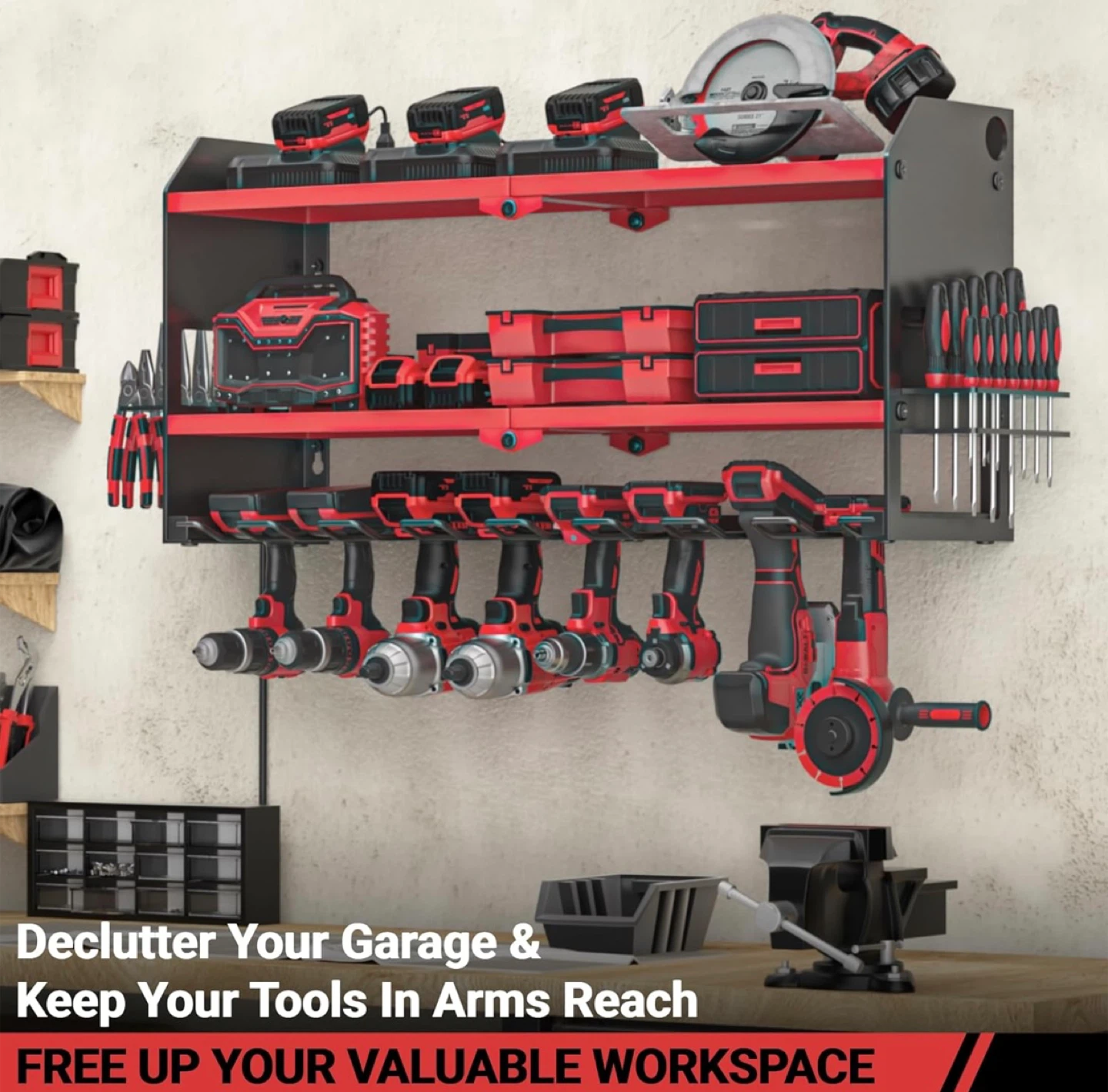 Power Tool Organizer with Charging Station - photo 2
