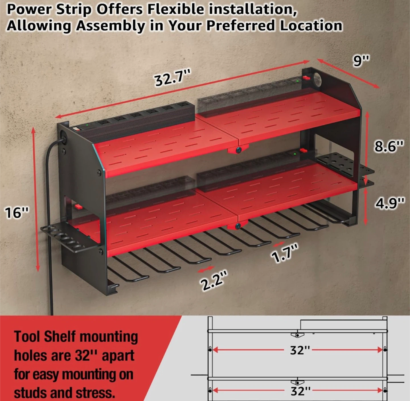 Power Tool Organizer with Charging Station - photo 3
