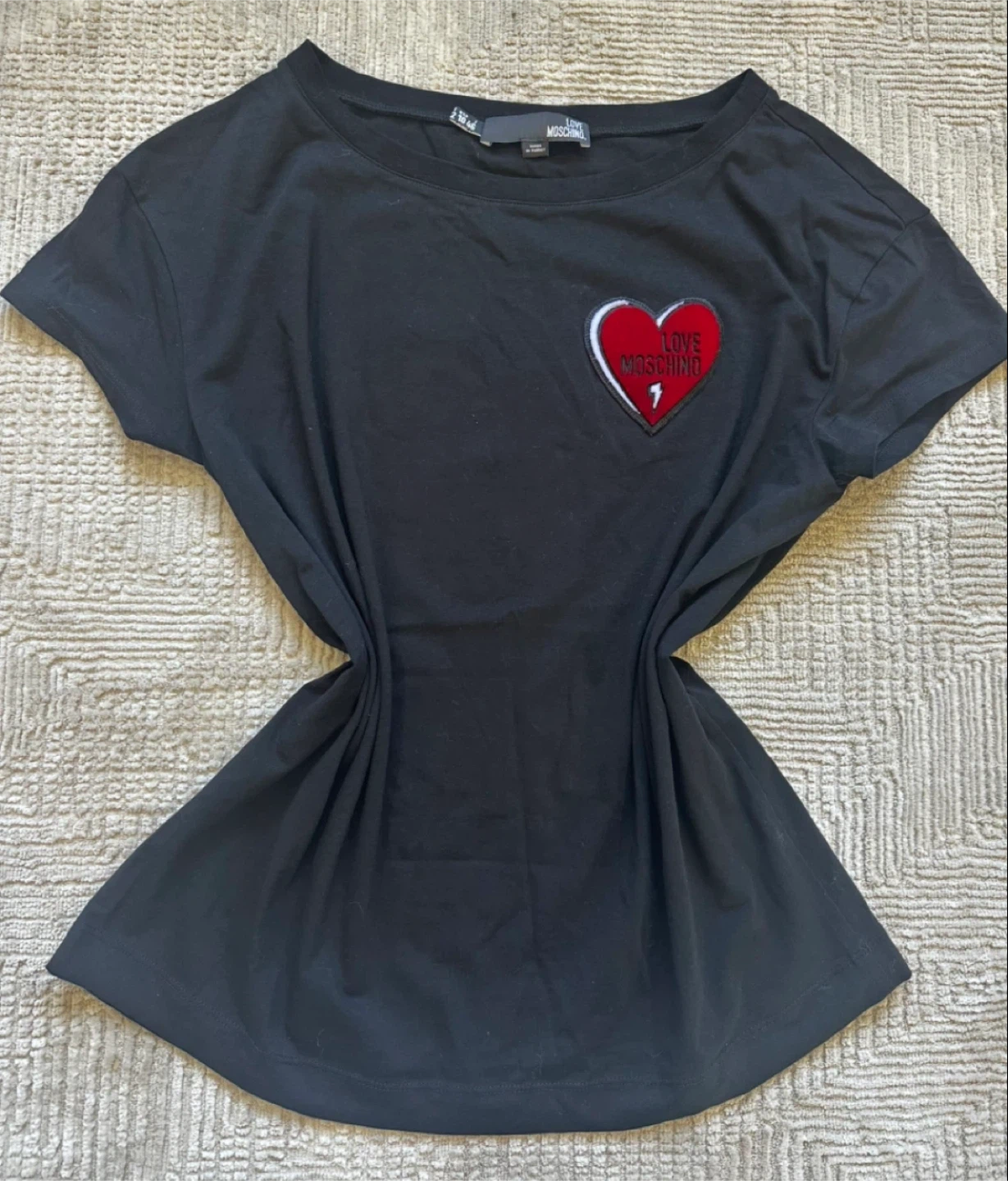 LOVE MOSCHINO T-Shirt With Heart Patch