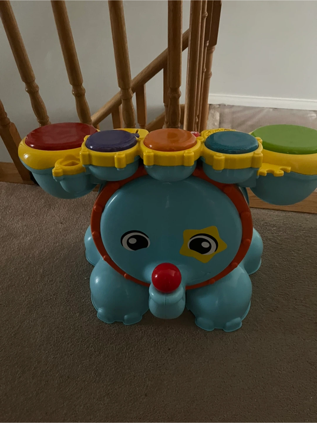 Blue Elephant Drum Toy