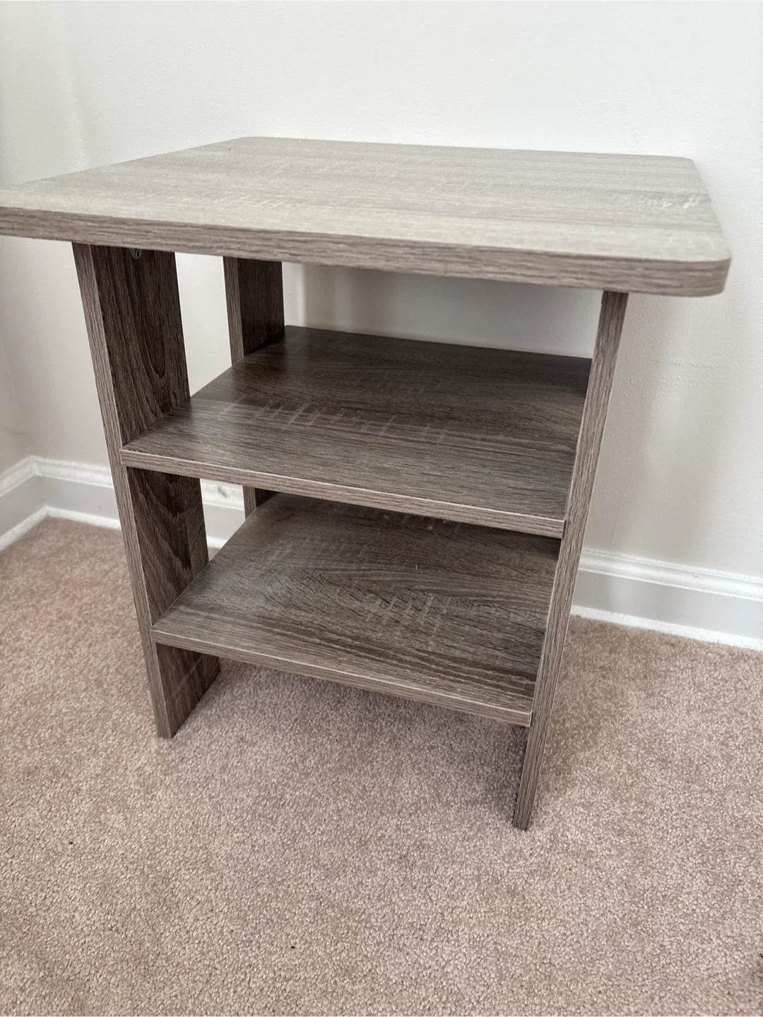 2-Shelf End Table with Black Drawer - photo 2