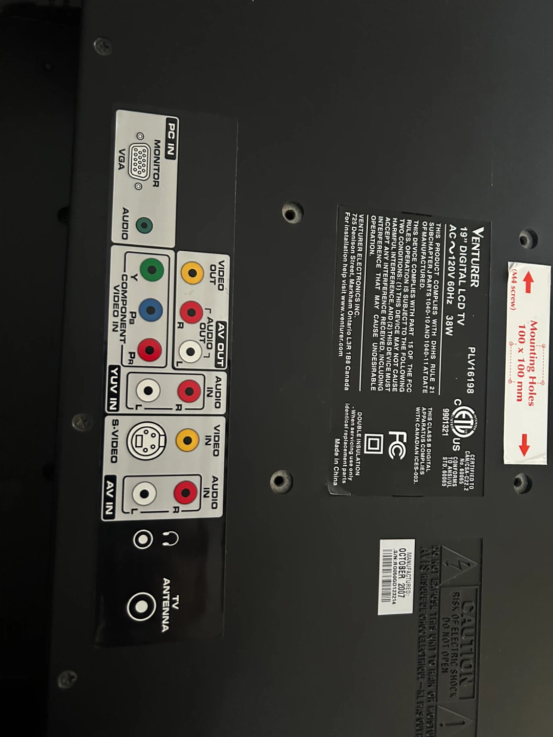Venturer 19" Digital LCD TV - photo 4