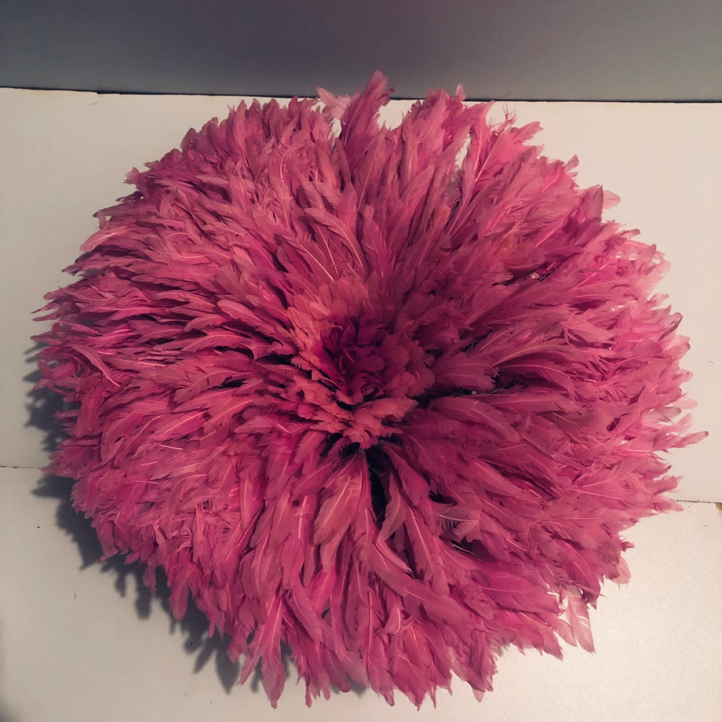 Juju Ceremonial Headdress - White Feather Wall Decor - photo 5
