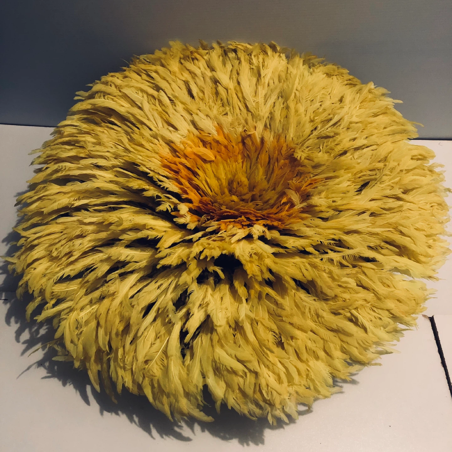 Juju Ceremonial Headdress - White Feather Wall Decor - photo 4