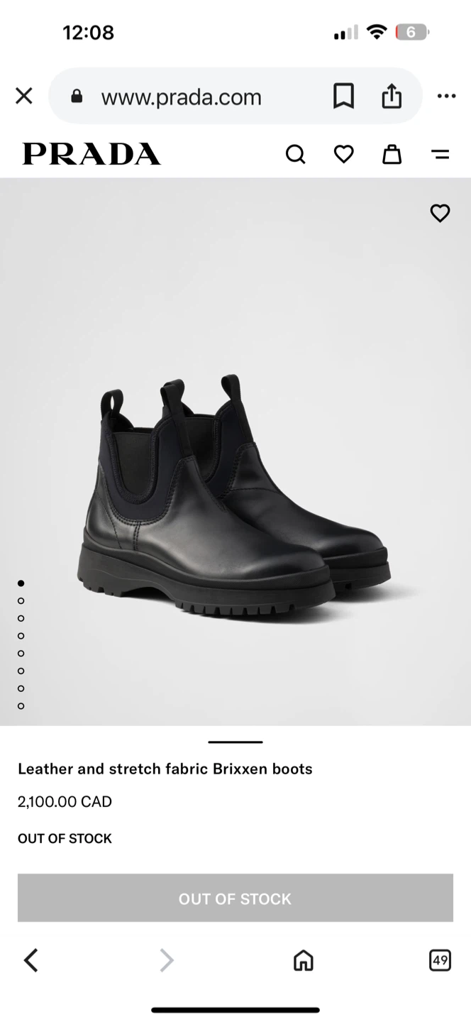 Prada Chelsea Boots - Black Leather - photo 2