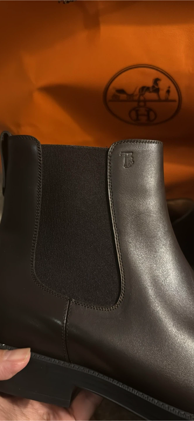 TOD'S Brown Leather Chelsea Ankle Boots