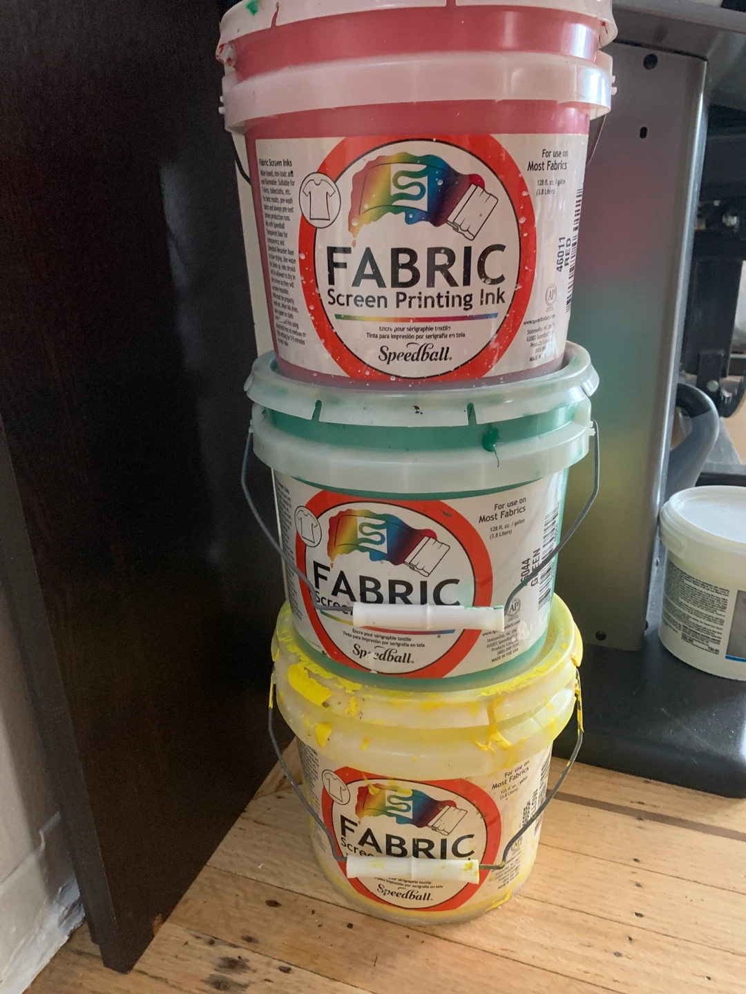 Speedball Fabric Screen Printing Ink - Red, Green, Yellow