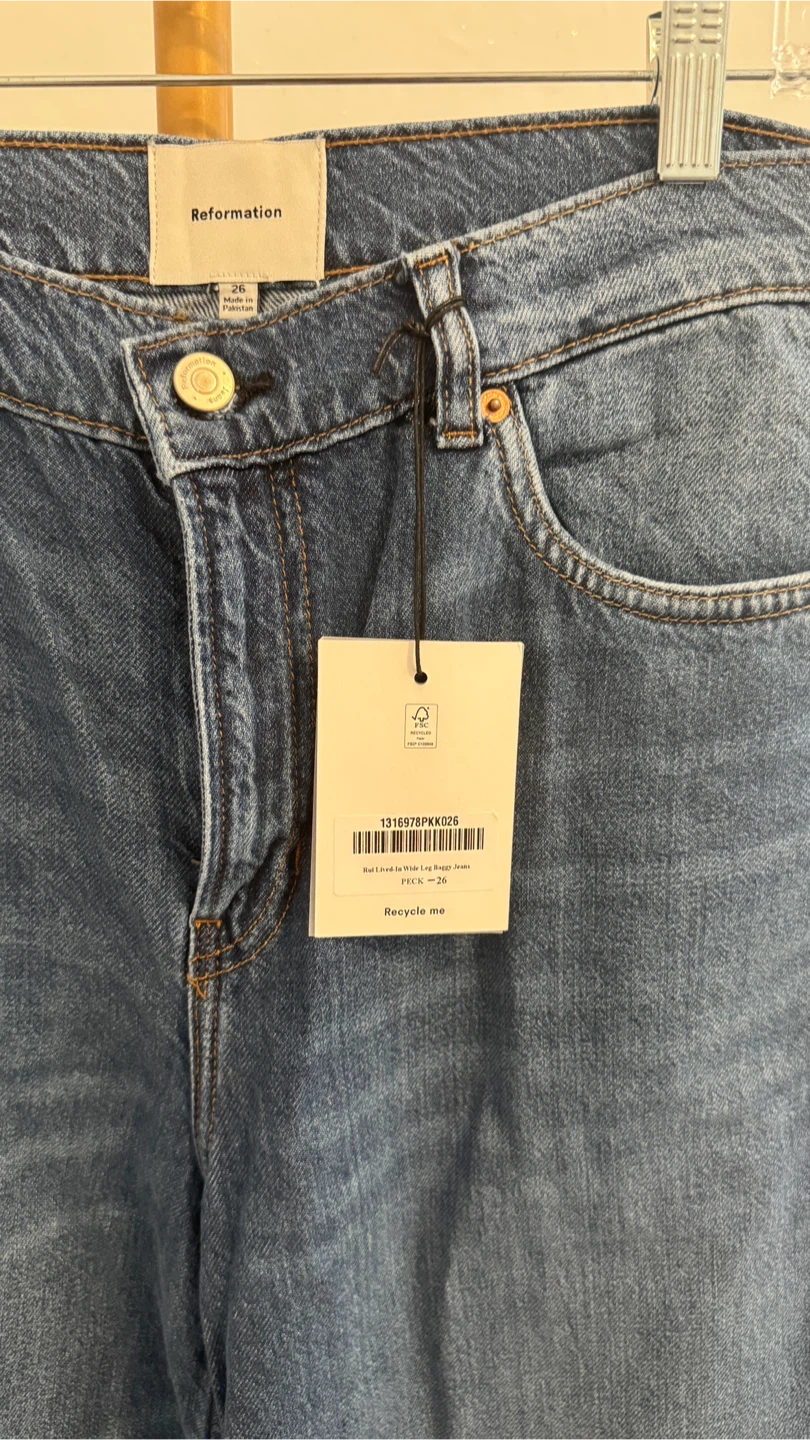 Reformation Jeans high waist wide leg Size 26 - photo 5