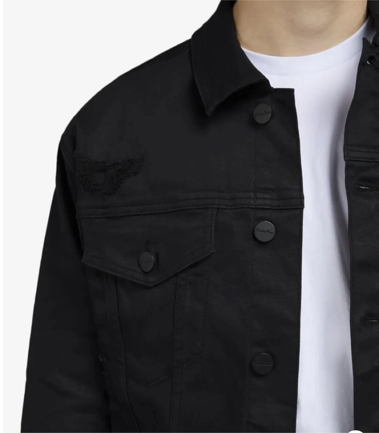Black Denim Jacket - photo 3